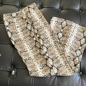 Banana Republic Snakeskin print wide leg pant